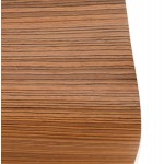 Taburete SAONE hecha de madera y metal cromado (zebrano)