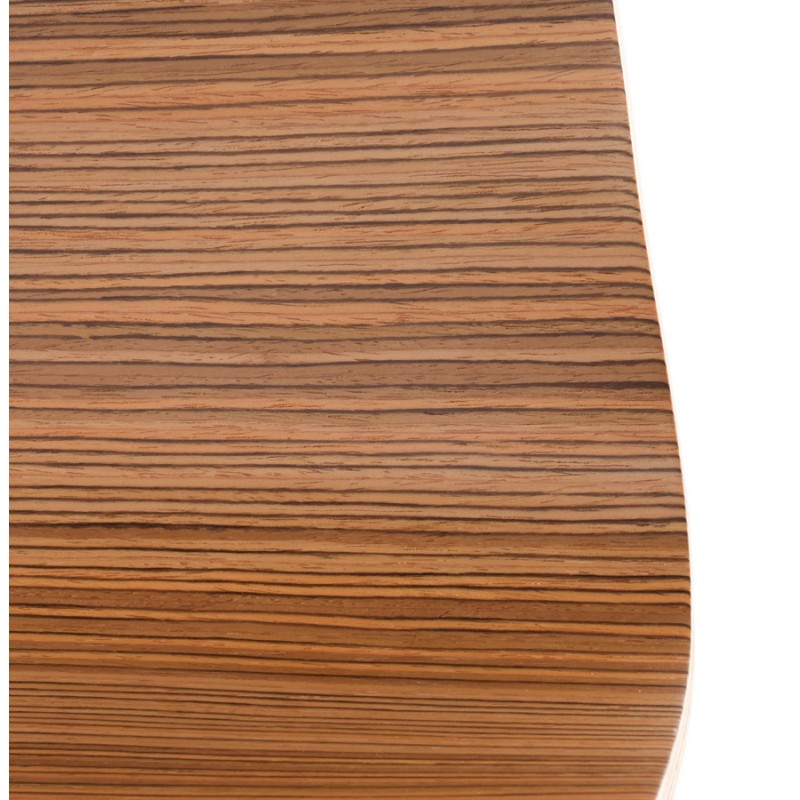 SAONE stool made of wood and chrome metal (zebrano) - image 16186