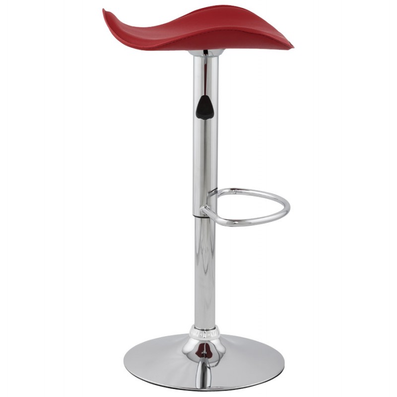 Bar stool round design rotary and adjustable ADOUR (red) - image 16420