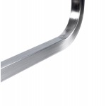 VILAINE-Design-Hocker aus gebürstetem Stahl (Stahl)