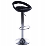 ALLIER Stool come round in ABS (high-strength polymer) and chrome metal (black)