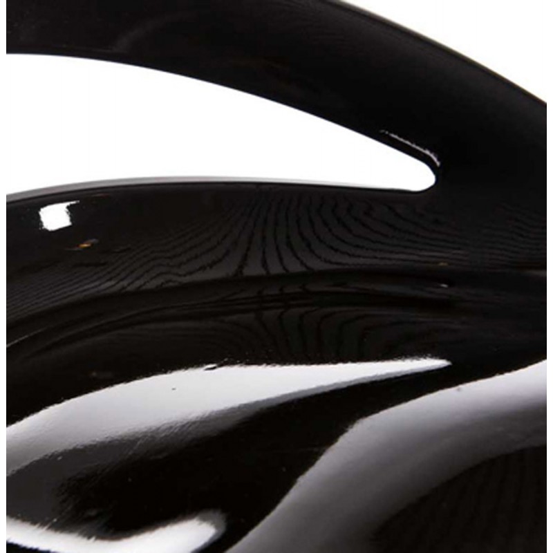 Taburete ALLIER ronda en ABS (polímero de alta resistencia) y cromo metal (negro) - image 16581