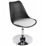 Chaise design AISNE rotative et réglable (noir et blanc)