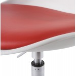 Sedia design e AISNE rotazione regolabile (bianco e rosso)