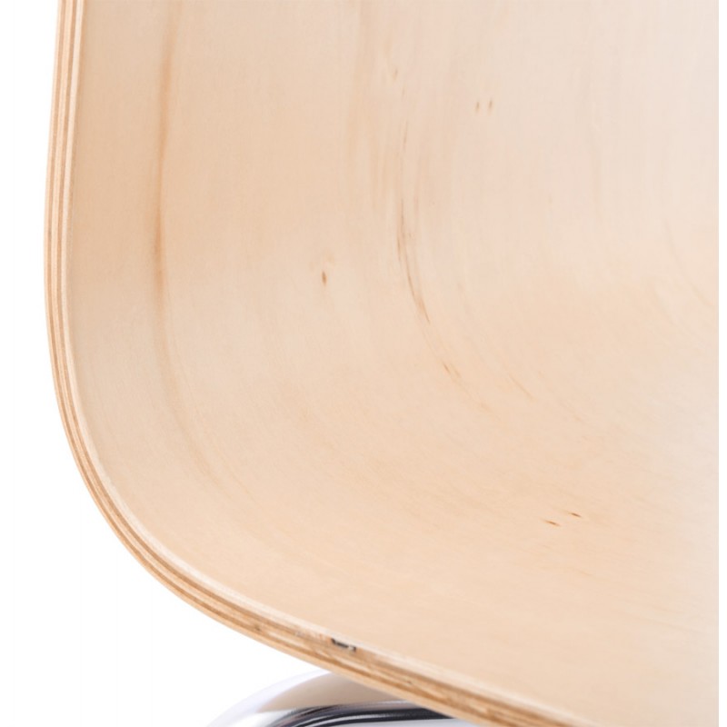 Chaise polyvalente OUST en bois et métal chromé (bois naturel) - image 16864