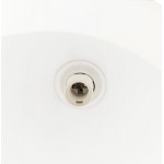 Lámpara de pie de acero cromado MOEROL XL (grande y blanco)