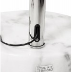 Lampe sur pied design MOEROL XL en acier chromé (grande et blanche)