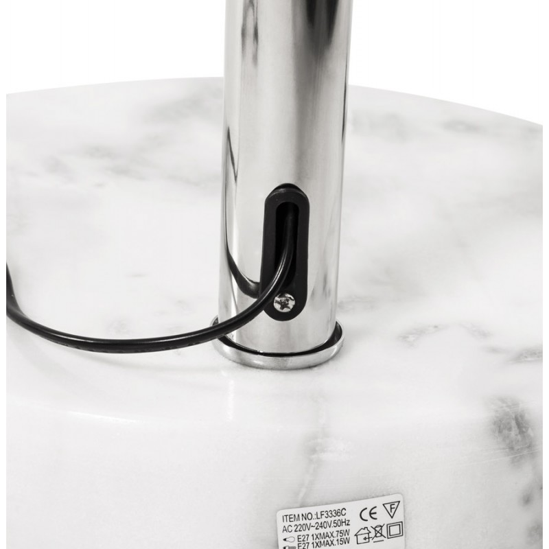 Lampe sur pied design MOEROL XL en acier chromé (grande et blanche) - image 17018