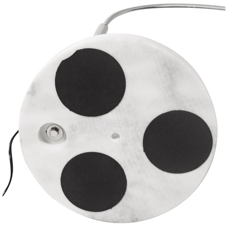 Lampe sur pied design MOEROL XL en acier chromé (grande et blanche) - image 17019