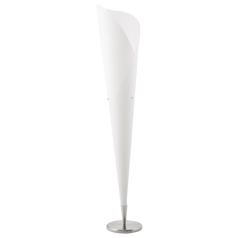 Lampe sur pied design STERNE en acier brossé (blanc) - image 17042