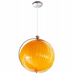 Lampe à suspension design MOINEAU en métal (orange)