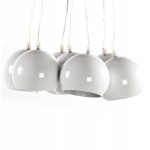 Design pendant BARE metal lamp (white)