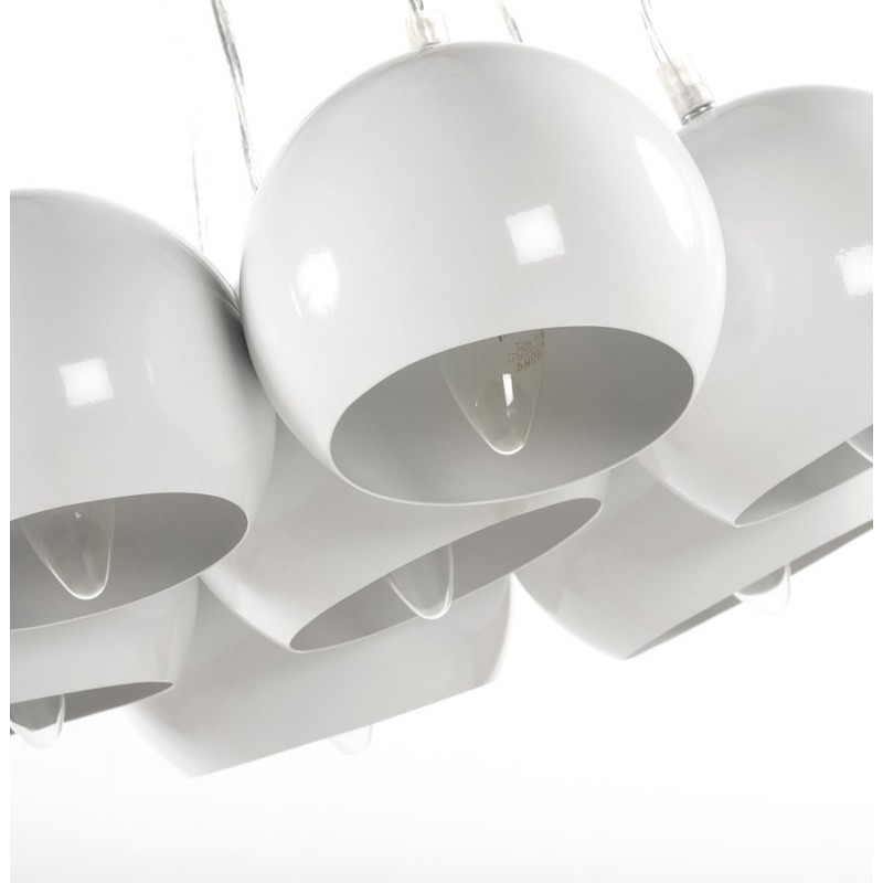Design pendant BARE metal lamp (white) - image 17325