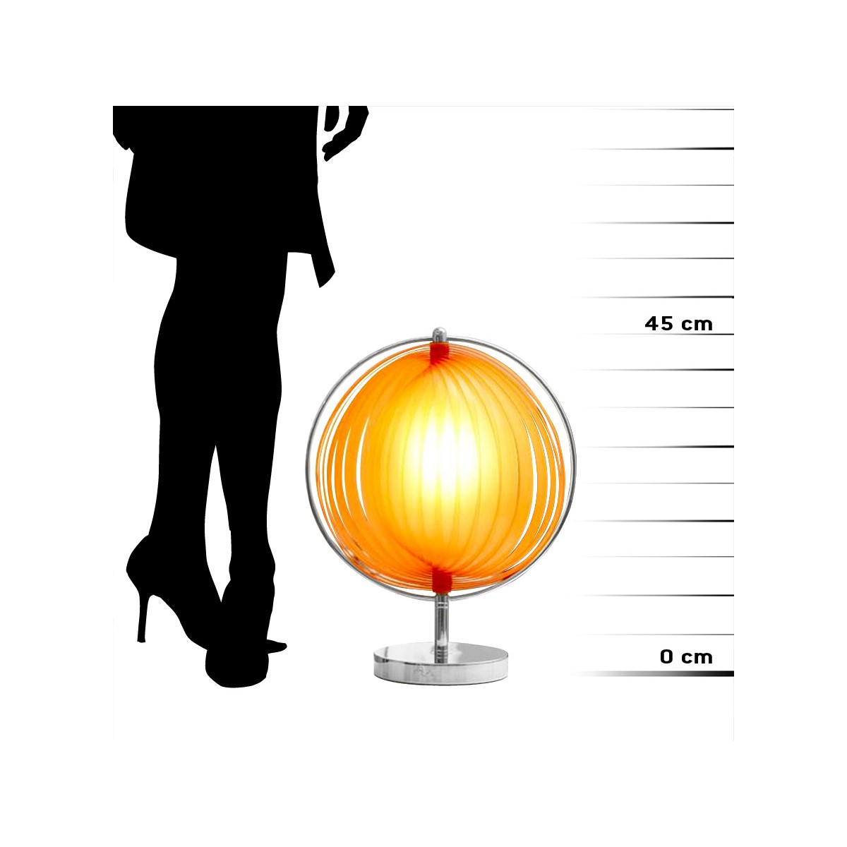 BECHE SMALL metal design table lamp (orange)