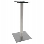 Pied de table WIND carré sans plateau en acier brossé (50cmX50cmX110cm) (acier)
