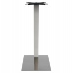 Pied de table WIND carré sans plateau en acier brossé (50cmX50cmX110cm) (acier)