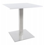 Pied de table WIND carré sans plateau en acier brossé (50cmX50cmX73cm) (acier)