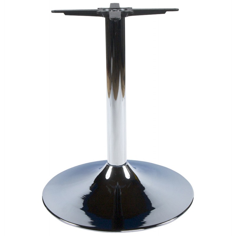 Pied de table WIND rond sans plateau en métal (60cmX60cmX75cm) (chromé) - image 17656