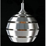 Lampe suspendue design TROGON en métal (argent)