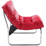 Diseño lounge sillón ISERE en poliuretano (rojo)