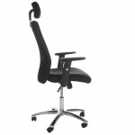 Office armchair CHOUCAS in textile (black)