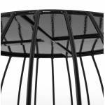 Mesa de centro de diseño de ANITA en metal pintado (negro)