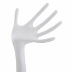 Trägt Schmuck Hände FANY (weiß) poliert Aluminium