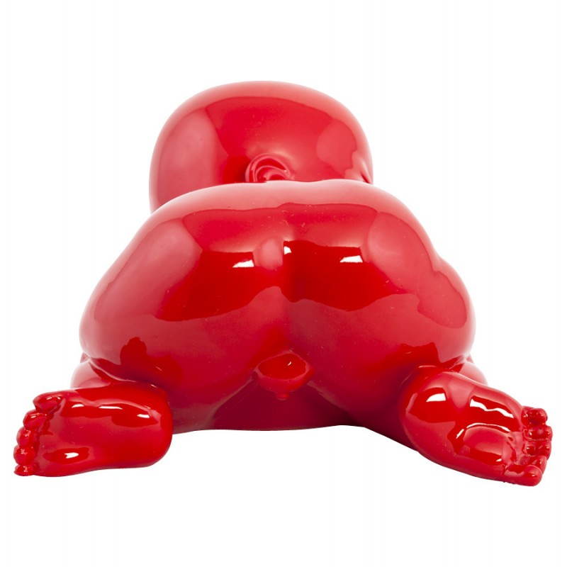 Figurine forme bébé couché LAURE en fibre de verre (rouge) - image 20209
