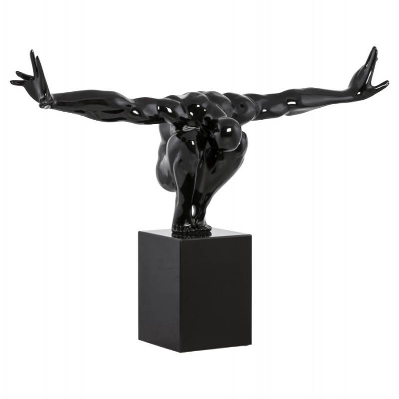 Statuette forme athlète ROMEO en fibre de verre (noir) - image 20224