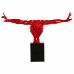 Atleta di forma di statuetta in vetroresina ROMEO (rosso)