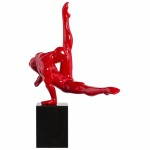 Statuette forme sportif TROPHEE en fibre de verre (rouge)