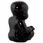 Estatuilla forma bebé KISSOUS fibra de vidrio (negro)
