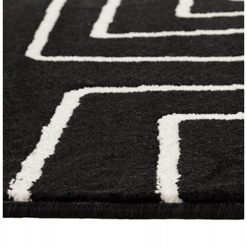 Tapis contemporain et design RAFY rectangulaire (160 X 230) (noir, blanc) - image 20459