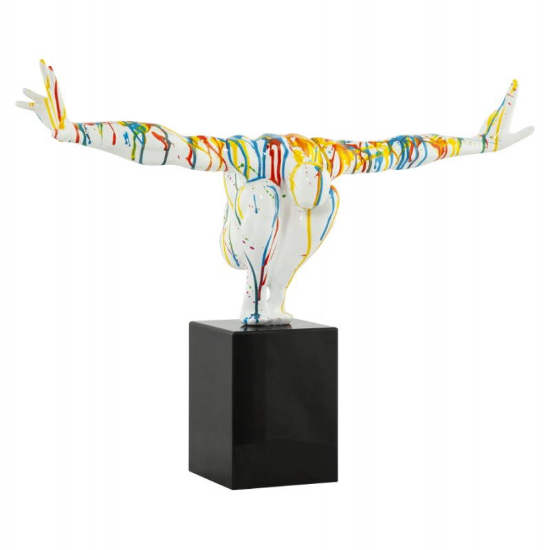 Estatua forma nadador BANCO fibra de vidrio (multicolor) - image 20521