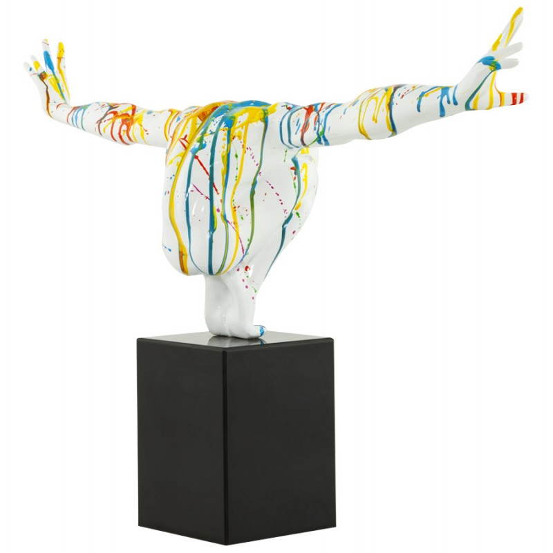 Statua forma nuotatore BANCO in fibra di vetro (multicolor) - image 20524