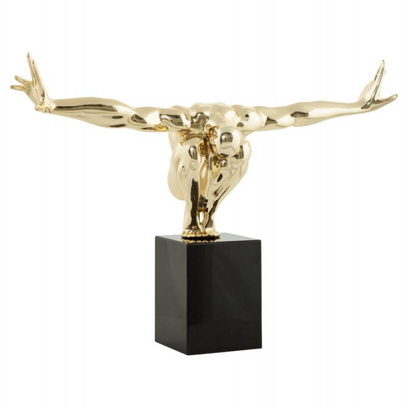 Statue Form Schwimmer BANCO Fiberglas (Gold)