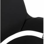Fauteuil de bureau design ergonomique BARBADES en tissu (noir)