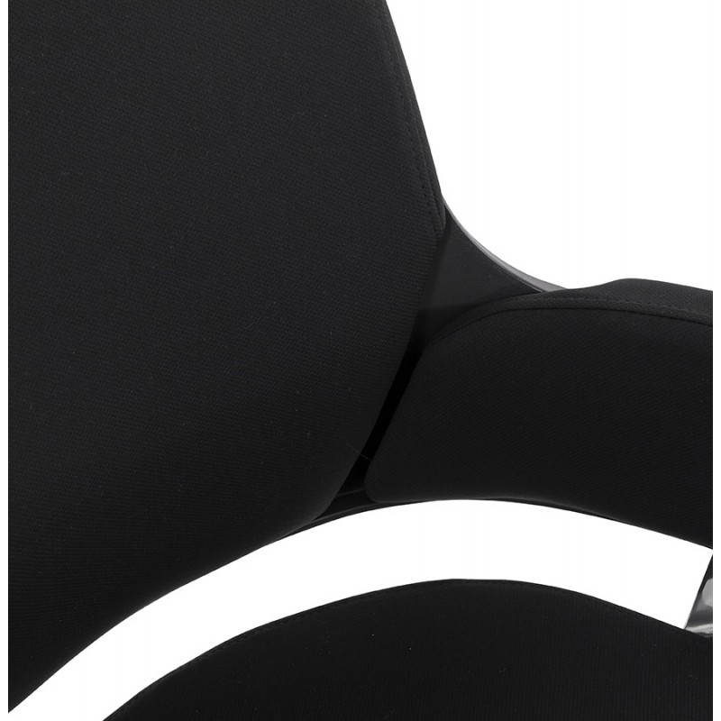 Fauteuil de bureau design ergonomique BARBADES en tissu (noir) - image 21115