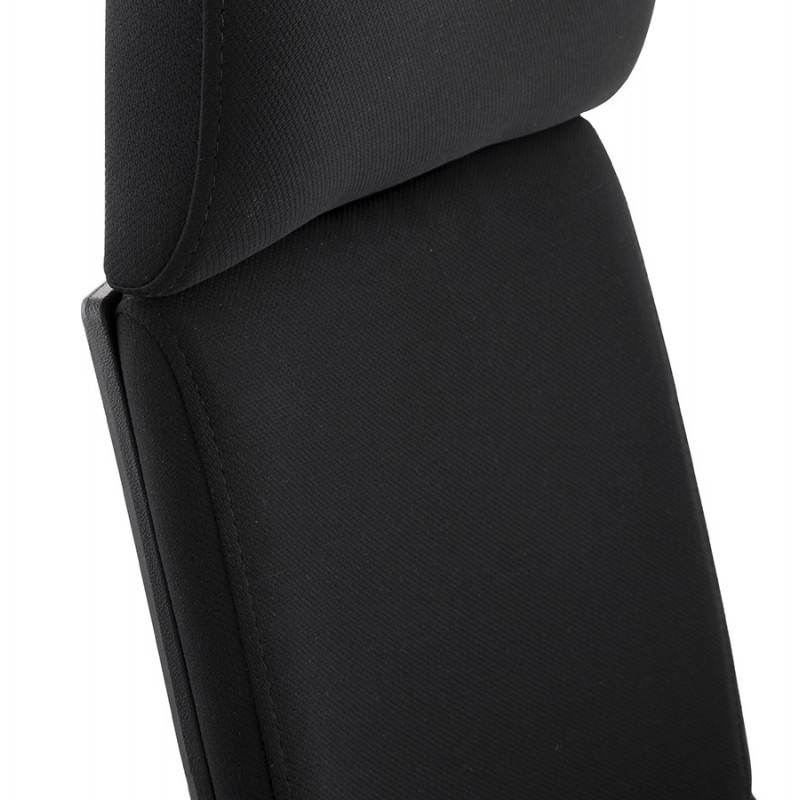 Fauteuil de bureau design ergonomique BARBADES en tissu (noir) - image 21116