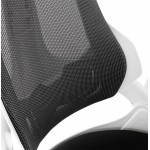 Fauteuil de bureau design ergonomique BAHAMAS en tissu (noir)