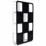 Shelf or screen LAGOON lacquered wooden (black and white)