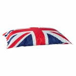 Pouffe rectangular MILLOT UK giant in textiles (blue, white and red)