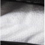 Pouf rectangulaire JANOT en textile (noir)