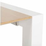 Mesa rectangular con extensiones SOLO chapeado roble y metal (madera natural)