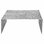 Table basse de salon carrée LADY en aluminium 