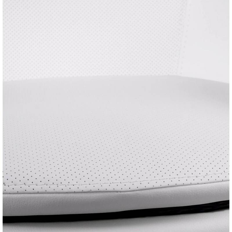 Diseño de sillón amor contemporáneo en sintético y aluminio cepillado (blanco) - image 22187