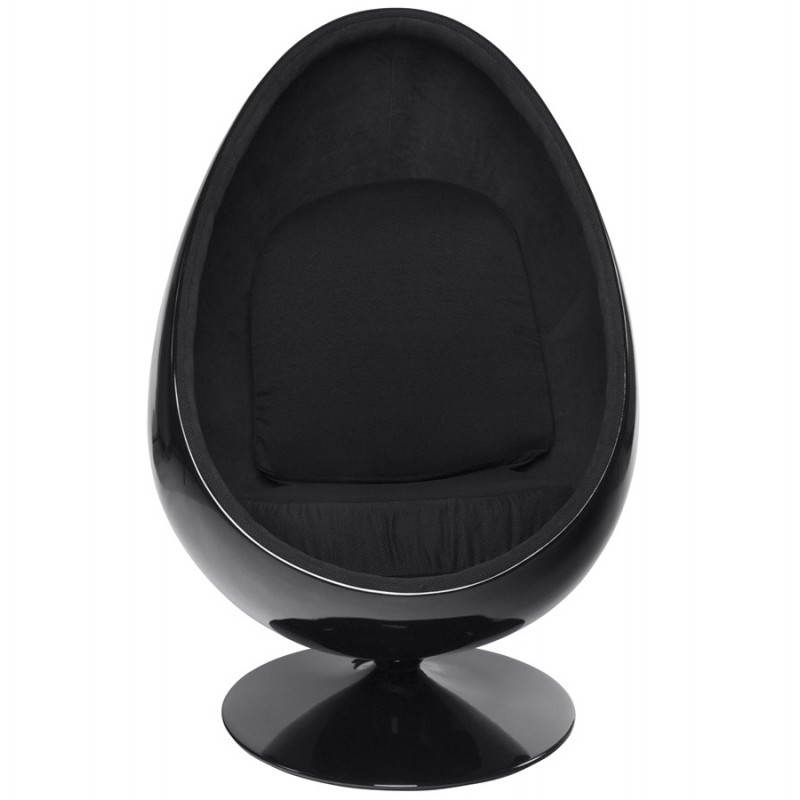 OVALO-Design-Stuhl in Polymer (schwarz) Stoff - image 22229