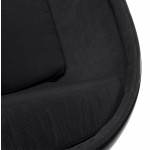OVALO-Design-Stuhl in Polymer (schwarz) Stoff