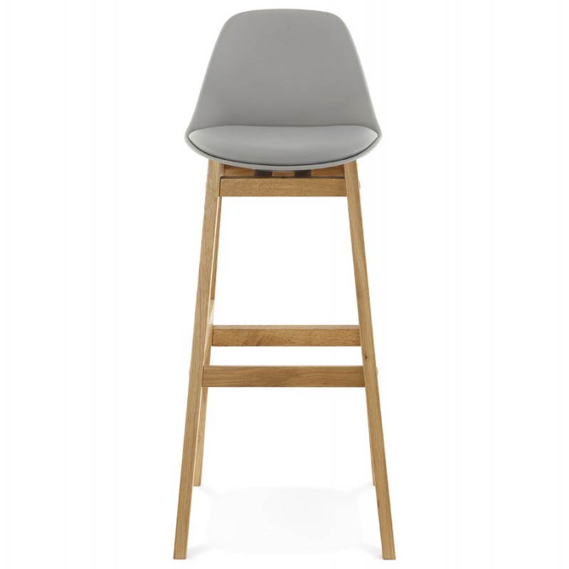 Tabouret de bar chaise de bar design scandinave FLORENCE (gris) - image 22454