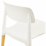 Design sedia stile scandinavo ASTI (bianco)
